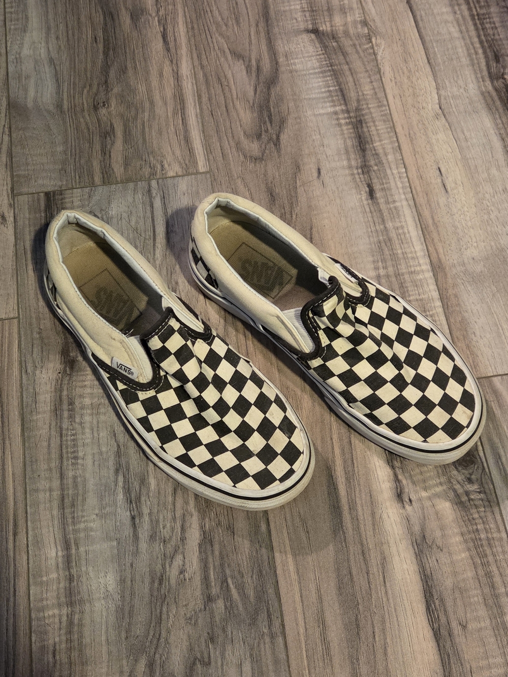 Vans Classic Slip-On Checkerboard Men’s Shoe - Black/White